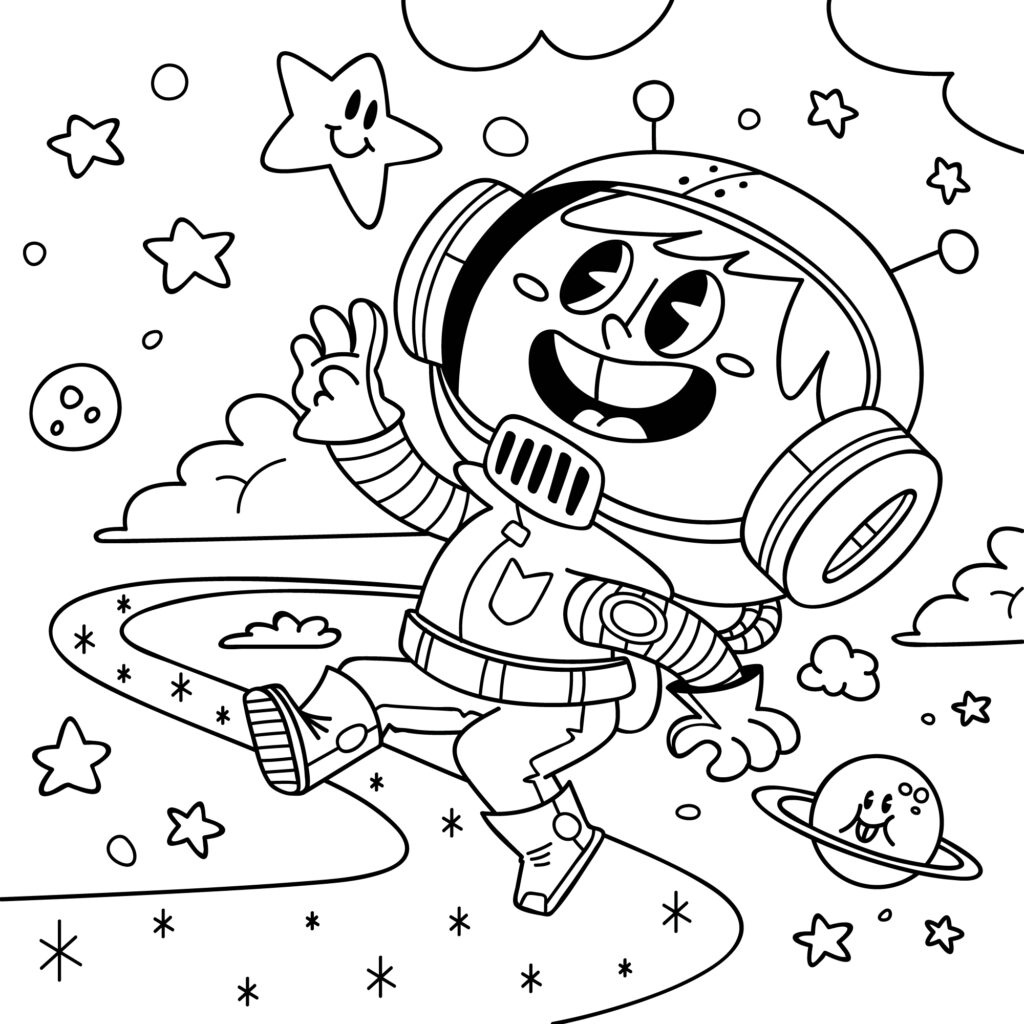 child coloring a printable page at home